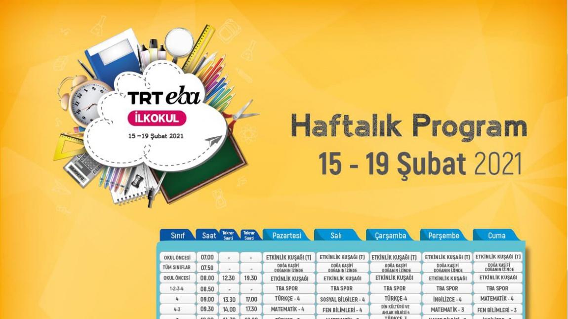 TRT EBA TV İKİNCİ DÖNEM 1. HAFTA PROGRAMI